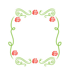 rose swirl frame decoration
