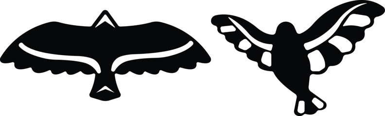 Art & IllustrationBird icon set.Set of black bird silhouettes. Vector elements for design.Minimalist Bird Illustration,Icon, and Clipart on White Background.Vectorial illustrations of various bird.