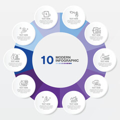 Business infographic 10 process design.