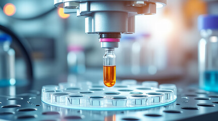 Laboratory Equipment for Liquid Sample Analysis in Scientific Research Studio