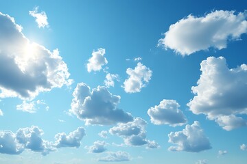 Light sky blue and clouds backdrop