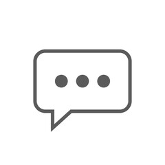 Speech bubble line icon.