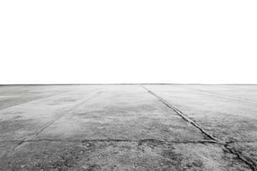 Abstract textured surface with black background isolated on transparent background. Grey concrete floor isolated on white background.