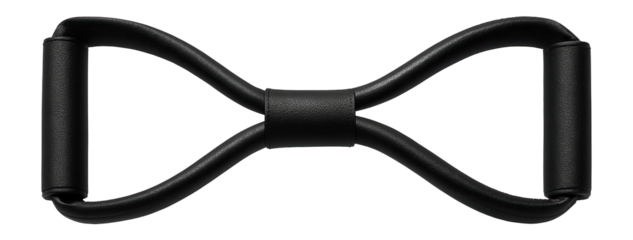 Compact resistance band, black, for travel