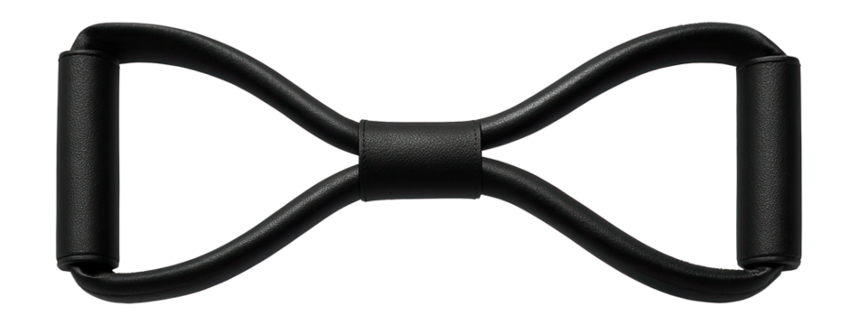 Compact resistance band, black, for travel