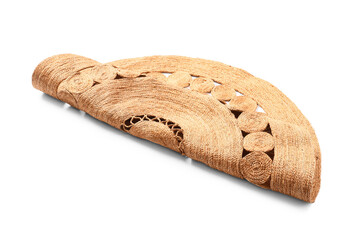 Wicker carpet on white background