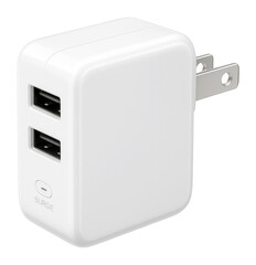 Obraz premium USB wall charger with surge protection and foldable plug