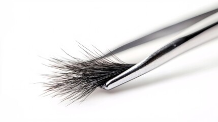 Lash Tweezers for Eyelash Application and Styling - Isolated on White Background