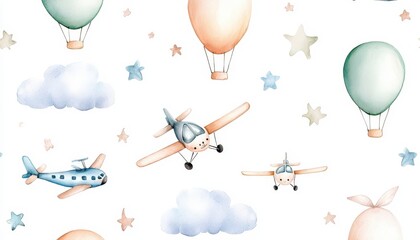 Watercolor set background illustration of a cute cart. Artistic backdrop of adorable wagon with aquarelle texture charming vehicle hand painted sweet lovely picture design element