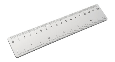 Double-sided ruler with metric and inch scales