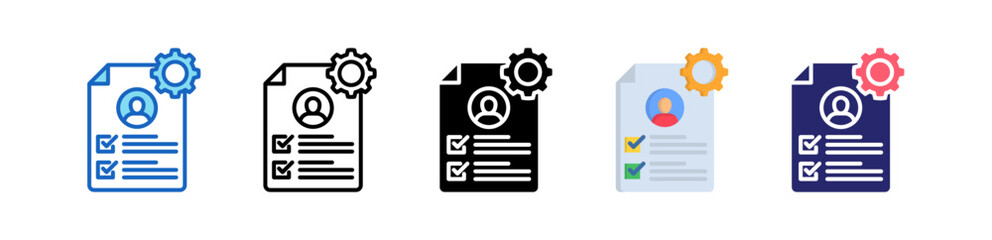 Obraz premium Onboarding Multiple Style Icon Set Collection. 