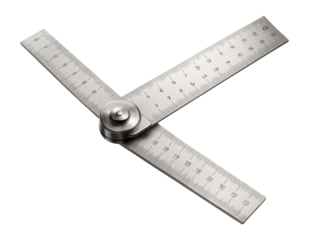 Ruler with adjustable angle setting