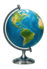 Plastic globe with a rotating axis