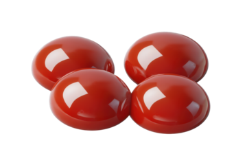 Blood cell isolated on transparent background. Red blood cells isolated on white background, 3d rendering.