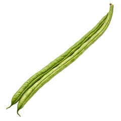 Obraz premium A raw green yardlong bean also called asparagus bean isolated on a transparent background png