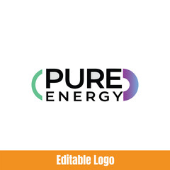 PURE ENERGY Logo Featuring Gradient Design Elements