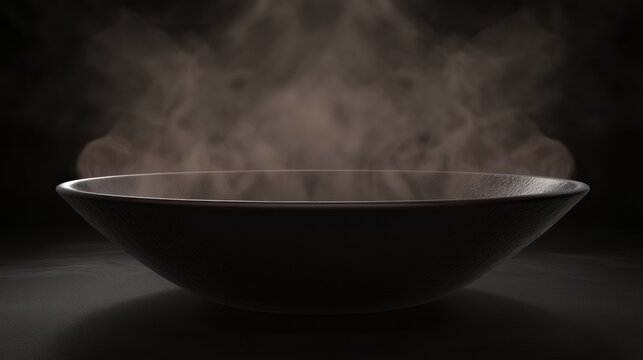 Steaming bowl concept creating a sense of warmth and appetite appeal for food advertisements
