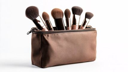 Makeup Bag for Storage and Organization - Isolated on White Background