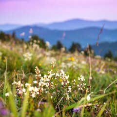wild flowers in the mountains
