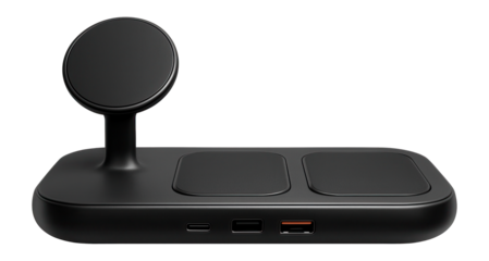 Wireless charging station with multiple ports