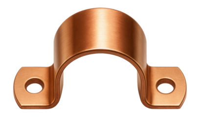 Copper pipe clamp with mounting holes
