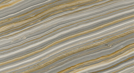Obraz premium Abstract Gray and Gold Veined Stone Texture with Diagonal Layers