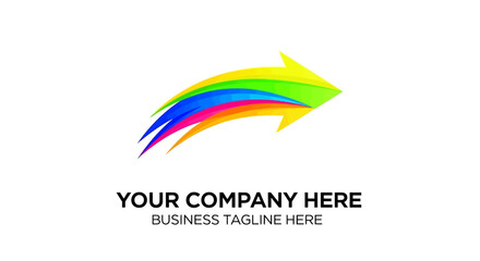Vibrant Rainbow Arrow Symbolizing Growth and Progress