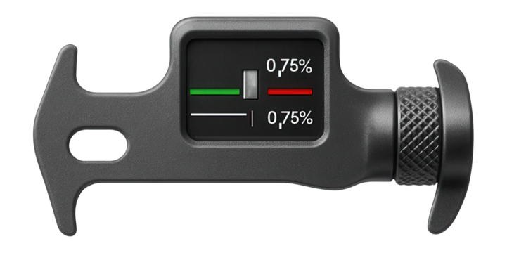 Bicycle chain wear indicator with gauge