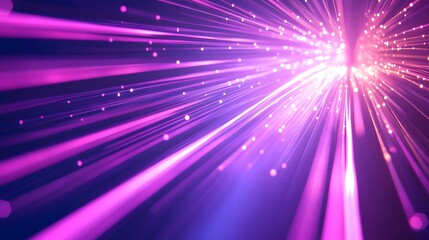 Vibrant, radiating lines of fuchsia and violet light explode outward in a dynamic, energetic display.