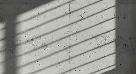 Textured Gray Concrete Wall with Shadow From Window Blinds