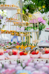 wedding cake with flowers