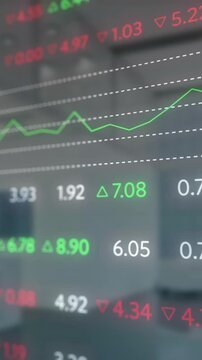 Animation of financial data processing over office