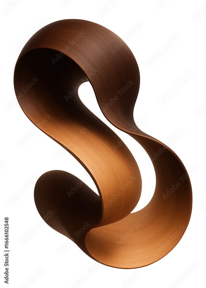 Wall mural abstract element with a gradient in shades of brown and tan