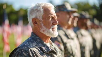 Senior military man at ceremony - Powered by Adobe