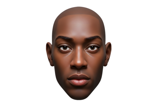 Stunning portrait of a confident person with captivating eyes, representing strength and beauty in studio light, perfect for diverse creative projects