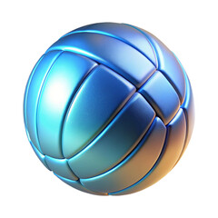 Fototapeta premium 3d volleyball isolated on transparent background, a modern and abstract design for sport
