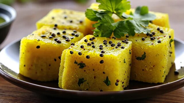 dhokla gujarat indian snack video rotate