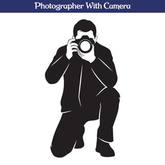 Photographer Silhouette with Camera 