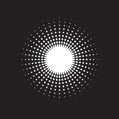 Dynamic halftone burst effect, perfect for modern designs and vibrant visual impact on creative projects