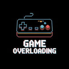 Game Overloading – Retro Arcade T-Shirt Design