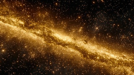 Naklejka premium Golden Celestial River