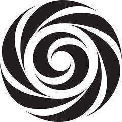 Dynamic black and white swirl for modern designs, backgrounds, and creative projects needing an eye-catching element