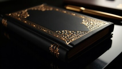Mystic Leather Book of Secrets, Bound in Gold and Time