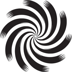 Dynamic spiral design element with striking black and white contrast for modern branding and marketing projects