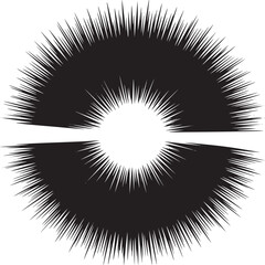 Fototapeta premium Dynamic black and white radial burst creates impactful design element for modern abstract backgrounds