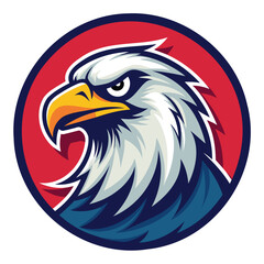 Angry Eagle Logo Inside Circle