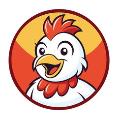 Happy Baby Chicken Logo Inside Circle