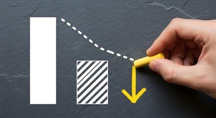 Business Graph Showing Decline.