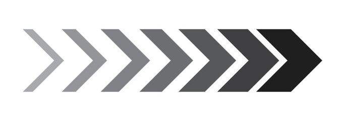 colourful arrow. dynamic moving arrow representing speed, acceleration, fast. transparent png and vector illustration. EPS 10.