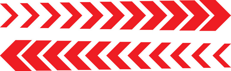 Arrow moving dynamic symbols. Road lines arrow zigzag chevron speeds flat style. EPS 10.